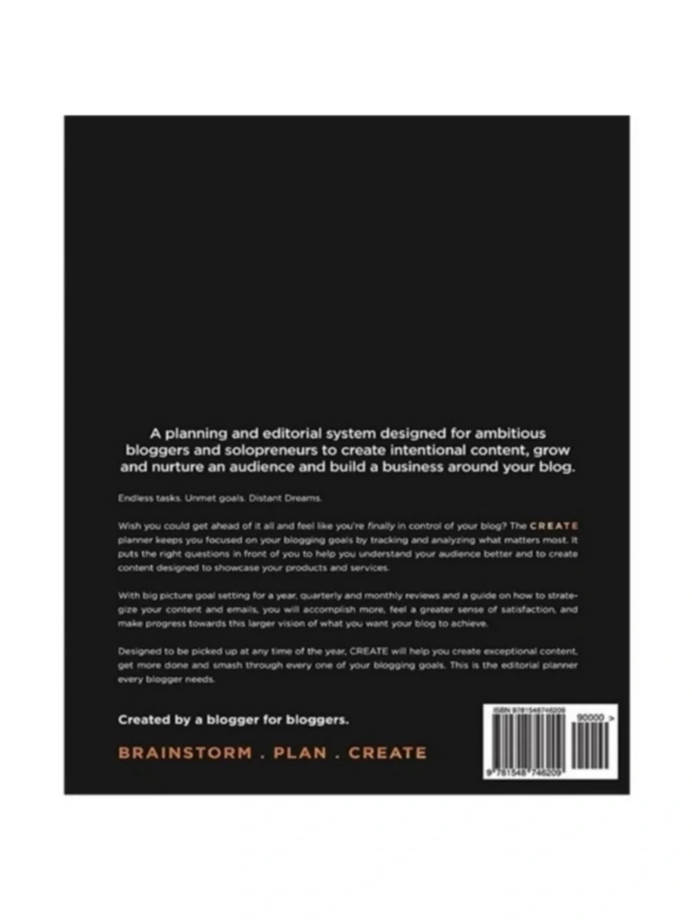 Content planner workbook editorial blogging goals create on year calendar blog